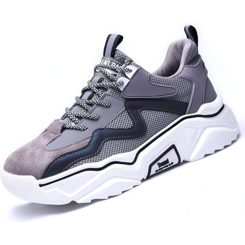 ✨Women Grey Steel Shoes Wide fit Lightweight Slip Resistant Proof Toe Shoes